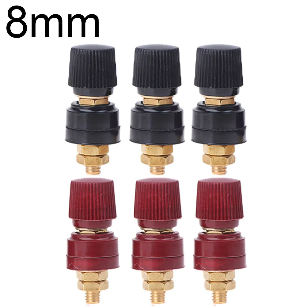 Heavy-Duty Brass Power Terminal Studs 6/8mm–High Amp Battery Connectors for Car Audio,LED Lights,Corrosion-Resistant&Secure Fit