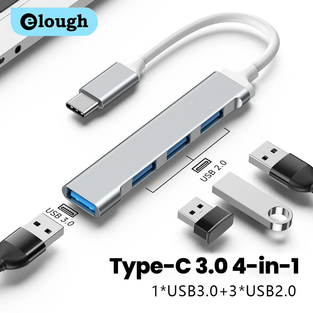 Multi- ports USB 3.0 USB2.0 HUB High Speed Cable Splitter Mini Type C USB Disk Card Reader Extender Mouse Keybard Converter