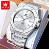 OLEVS 3613 Mens Watch Original Brand Waterproof Luminous Quartz Wristwatch Large Dial Reloj Watch For Man Automatic Date Gifts