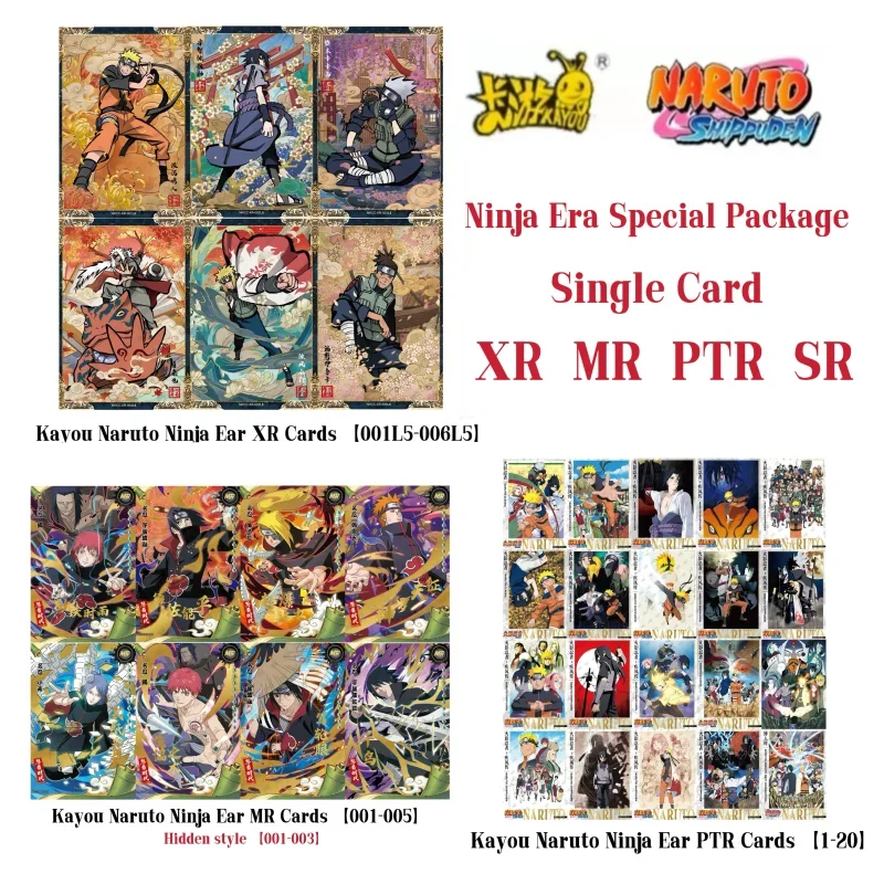 

Kayou Naruto Latest Ninja Era Special Pack Anime Itachi Sasuke Kakashi Full Series XR MR PTR SR Complete Set Collection Card
