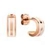 Exquisite high-end stainless steel semi-circular oil droplet DW earrings, a gift for girlfriends 1