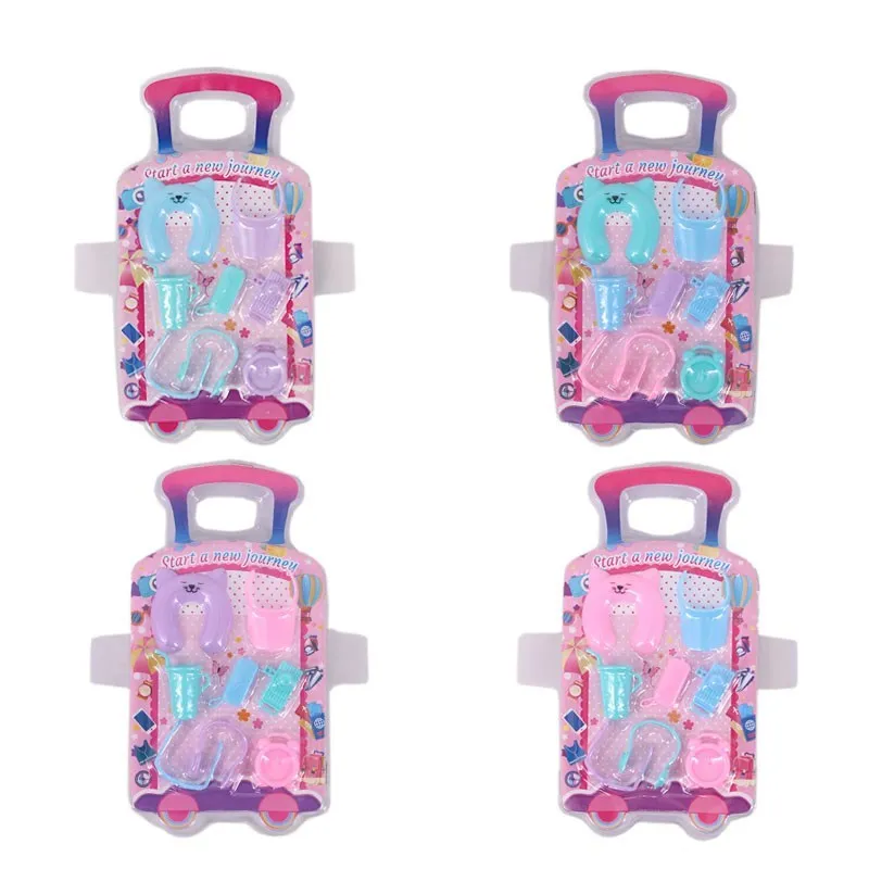 Pink 43 Pieces Barbies Doll Clothes Shoes Accessories Travel Suitcase Toys Fit 18Inch Barbies Doll,1/6 BJD&Blythe Toys For Girls 5