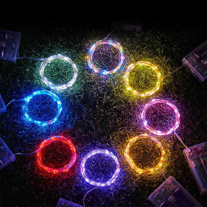

LED String Light For Yard Garden Garland Street Wedding Party Decoration Fairy Lamp Christmas Copper Wire Lamp Outdoor Decor 10M