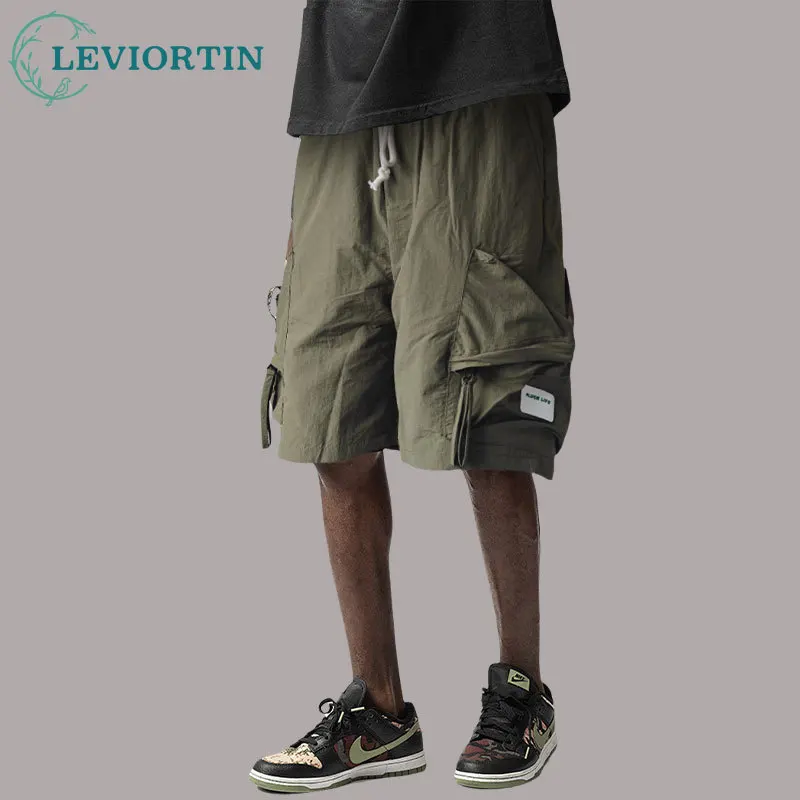 

Men's Quick Drying Cargo Shorts With Multi Pocket Summer Solid Color Simple Loose Casual Trendy Thin Sport Five Point Pants