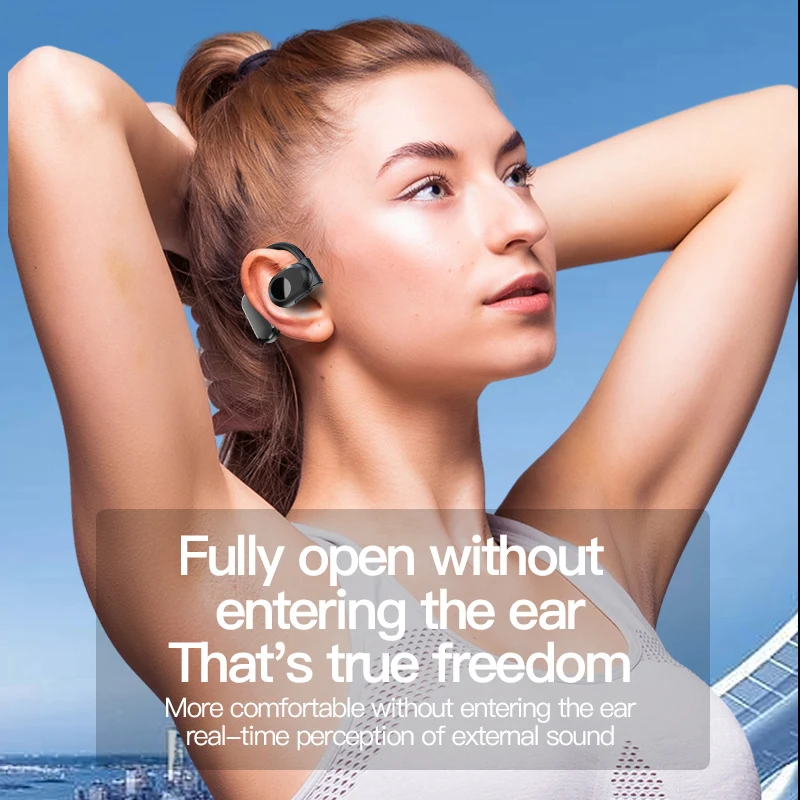 Wireless Headphones Bluetooth Headset With Microphone Bone Conduction Handsfree Noise Canceling Earphones For Driving Audifonos 6