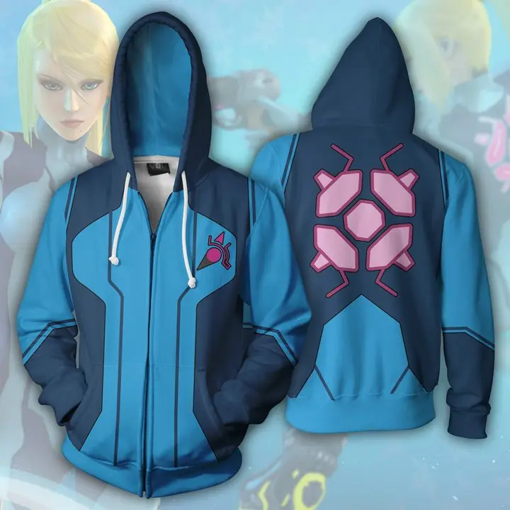 Anime Game METROID Samus Aran Cosplay Hoodies 3D Printing