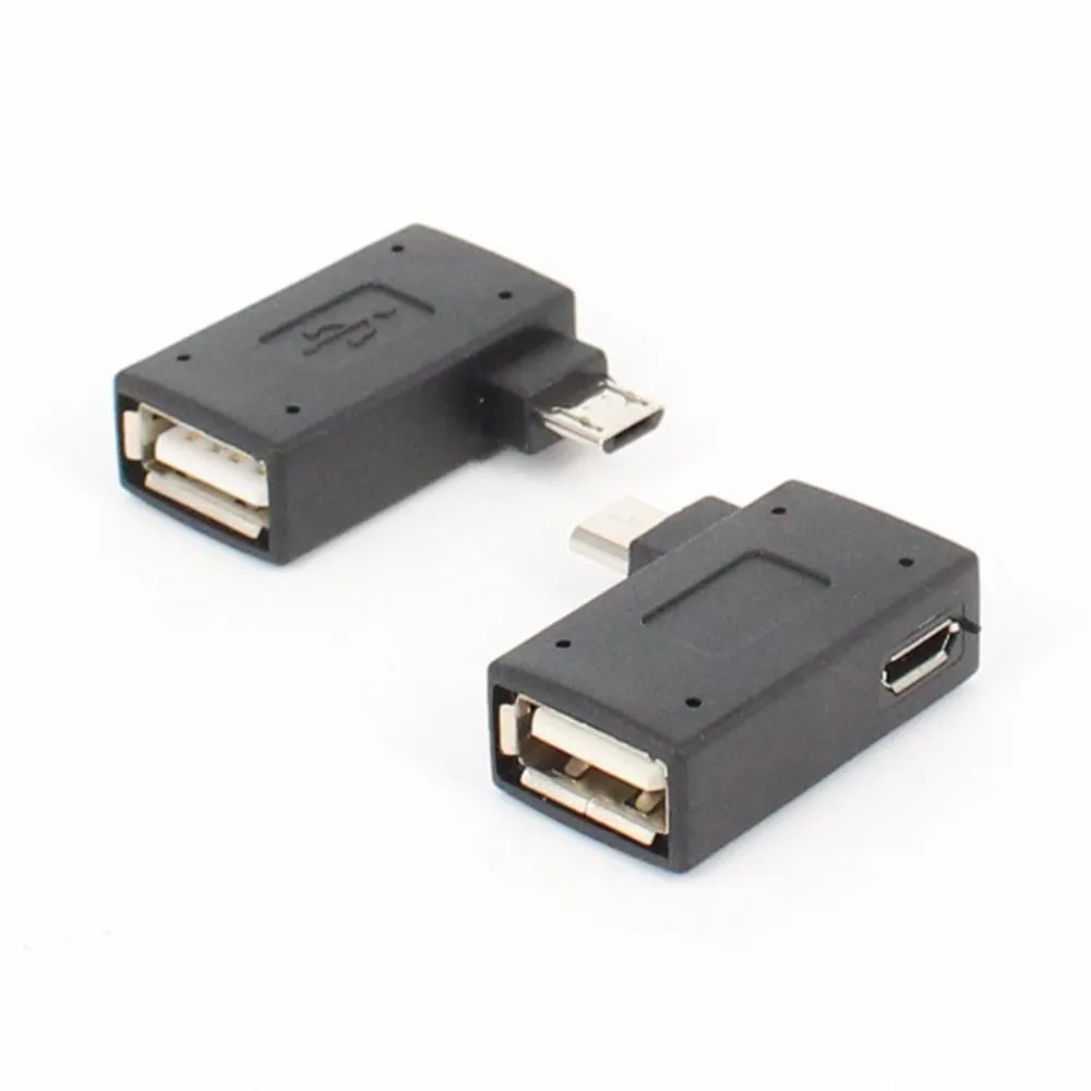 

Micro Adapter USB 2.0 Female to Male Micro OTG Power Supply 2018 Port 90 Degree Left 90 Right Angled USB OTG Adapters