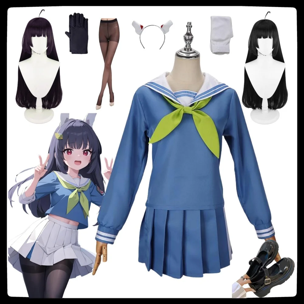 

Kasumisawa Miyu Project MX Cosplay Game Blue Archive Costume Wig Anime The Animation JK Sailor School Uniform