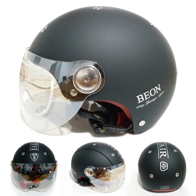 Casco Moto Da Uomo Light Open Face Capacete De Moto Summer Half Face Jet Traspirante Scooter Moto Equitazione Casco Moto