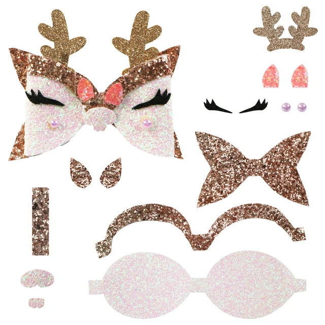 eco glitter bow stickers