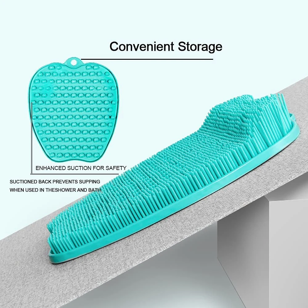 Silicone Bath Mats Shower Foot Scrubber Massager Cleaner Acupressure Mat  with Suction Cups Improve Circulation, Exfoliation - AliExpress