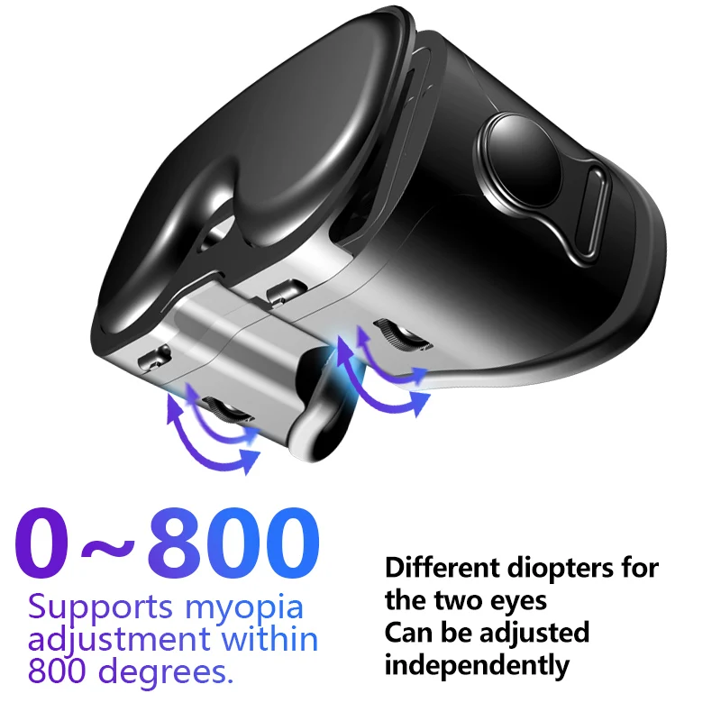 Visore per Realtà Virtuale 3D VR, Occhiali, Dispositivo con Lenti, Headset, Goggle Smart per Smartphone, Cellulare, Mobile, Visualizzatore di Giochi - immagine 2