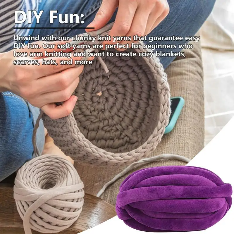 Chunky Knit Yarns Coarse woolen thread Household DIY Hand Knitting Giant yarn Crochet Accessories for Rugs Hats Blankets Pet Bed