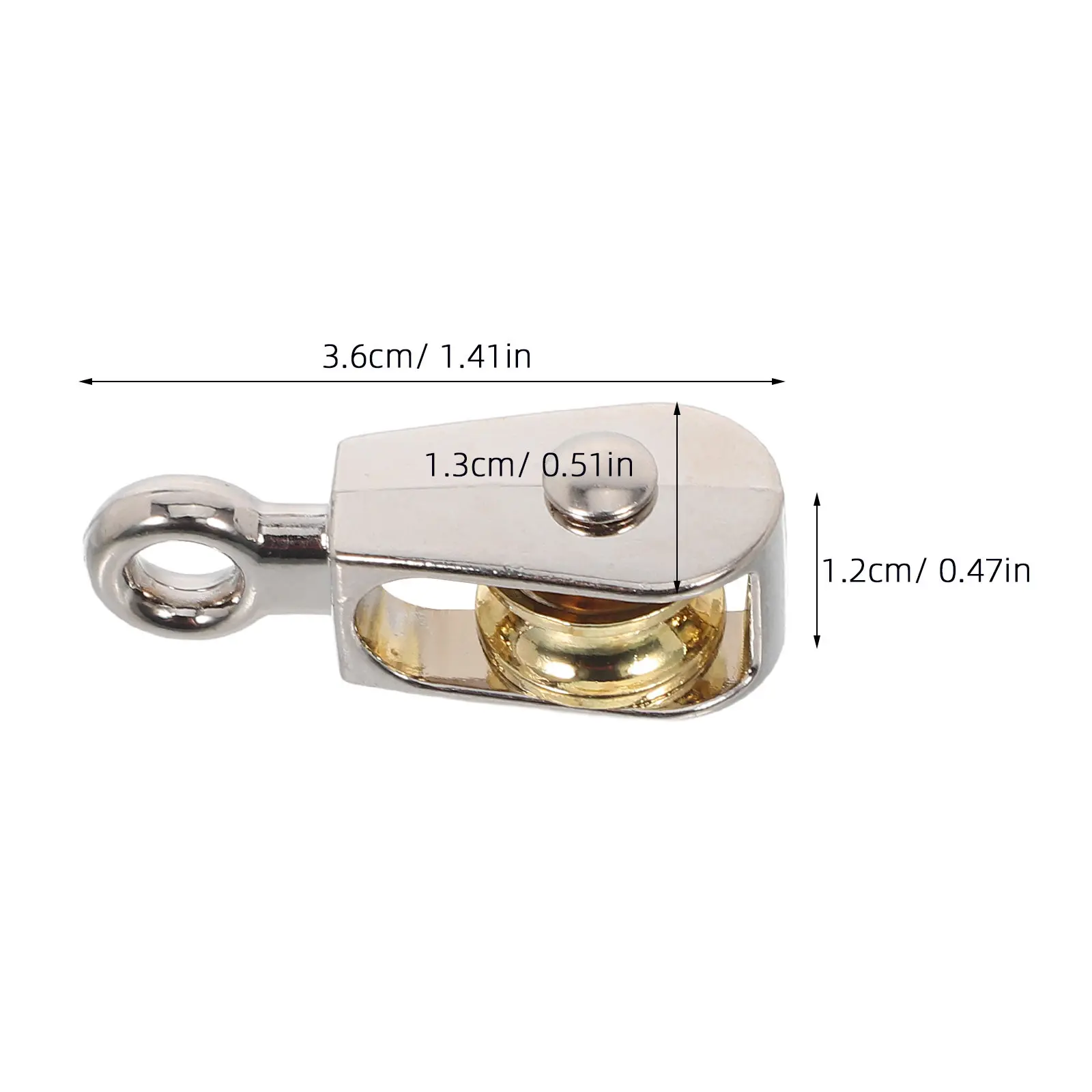 6Pcs 금속 고정 풀리 단일 휠 36Mm 과학 실험 키트 물리학 교실 장비 물리학 교육 도구