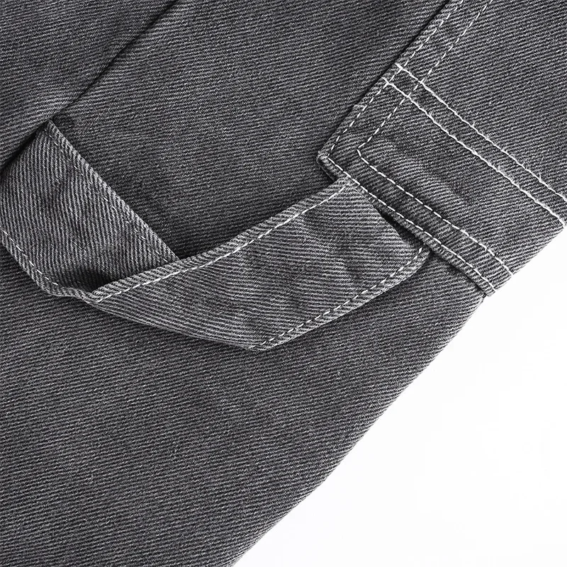 Loose High Waist Girl Straight Casual Denim Pants Women Jeans Baggy Smoky Gray Elegant Wide Leg Cargo Pants Fashion Streetwear