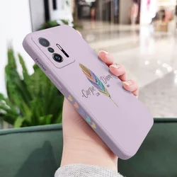 Feather Love Silicone Phone Case - Elegant & Protective Cover for Redmi 15C 5G (Light Purple)