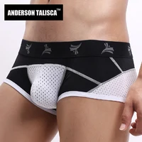 ANDERSON TALISCA-Boxer en maille sexy pour homme, sous-vêtements, patchwork zones bre, boxers masculins, short homme, taille L-4XL KU6655 1
