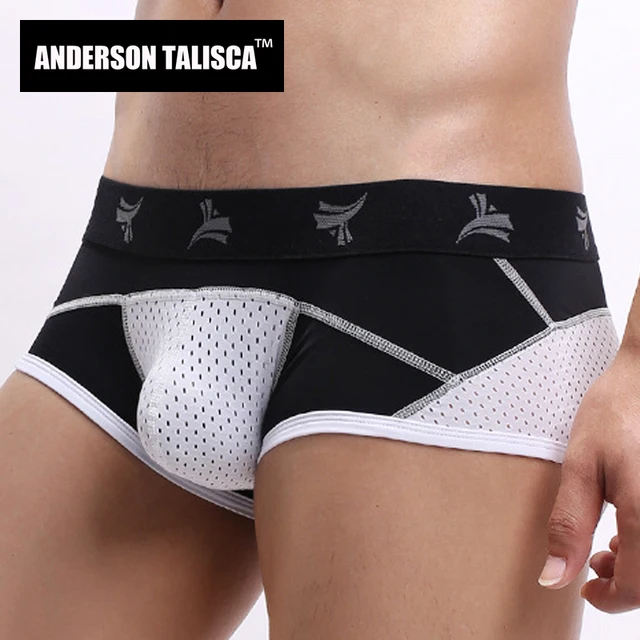 ANDERSON TALISCA-Boxer en maille sexy pour homme, sous-vêtements, patchwork zones bre, boxers masculins, short homme, taille L-4XL KU6655 1