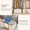 Clothes Storage, Foldable Thick Fabric Blanket Storage Bags, Storage Containers for Organizing Bedroom, Closet, Comforter 4