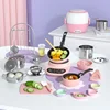 Children's Mini Kitchen Complete Cooking Girl Small Kitchen Set Children's Puzzle Play House Toys Real Cooking Food Set For Kids 1