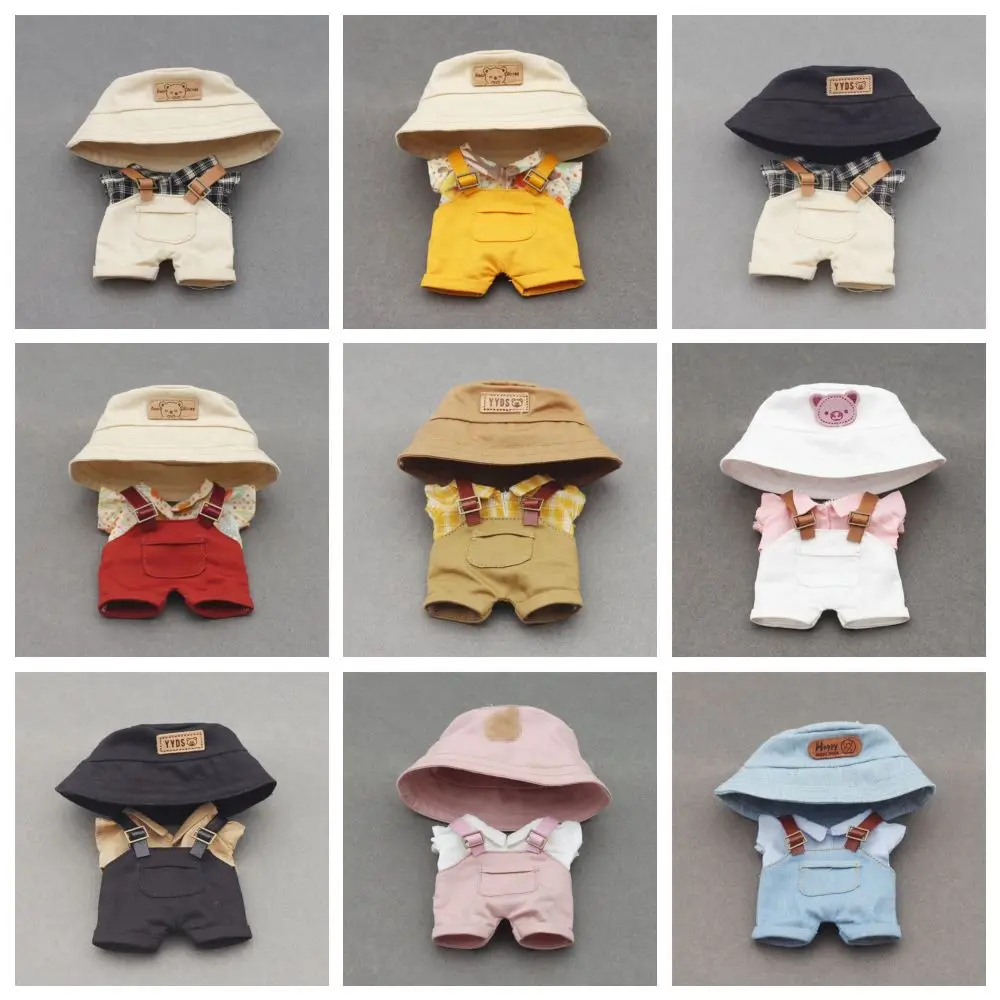 

Plush Cotton Dolls Clothes Set Toy Accessories 17cm Stuffed Dolls Cowboy Pants Shirt Doll's Clothes