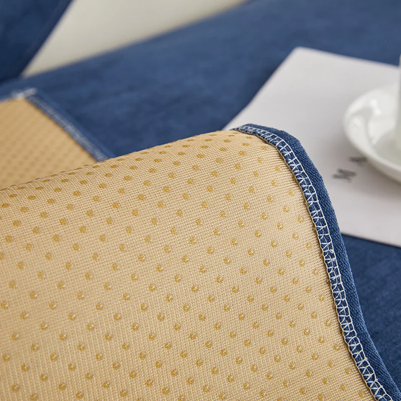 Chenille Sofa Cover Solid Color Waterproof Sofa Mat Dark Blue Simplicity Sofa Cover Chenille Antiskid Four Seasons Couch Cushion 4