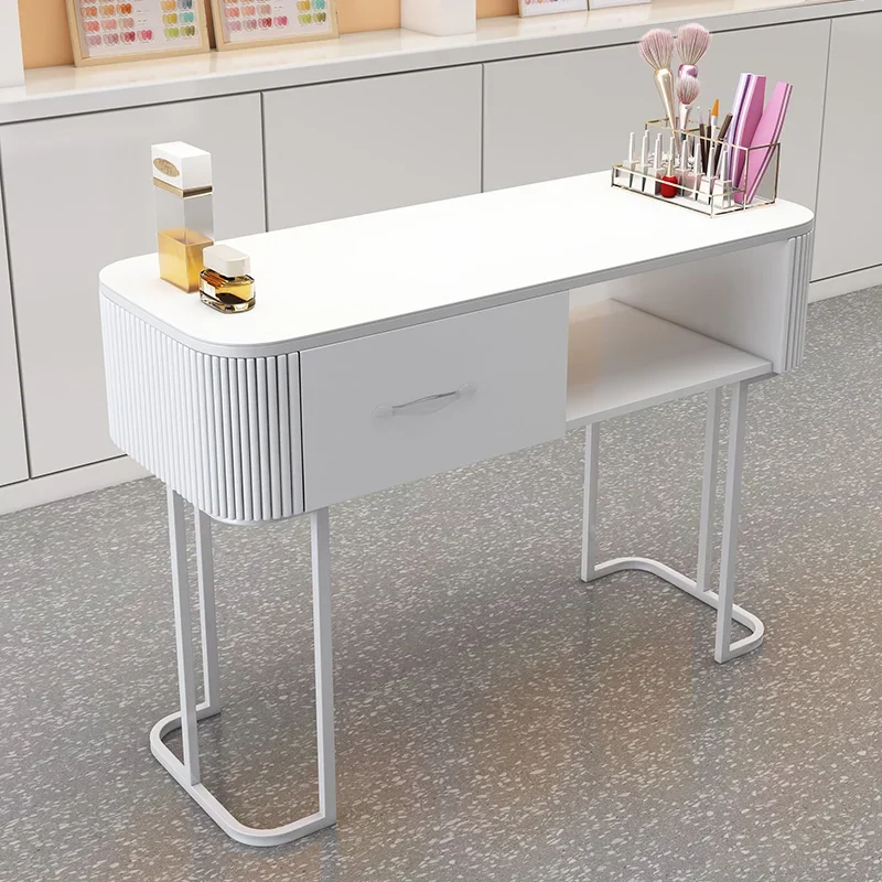 

Modern Nordic Professional Nail Desk Nail Artist Dressing Manicure Table Marble Tabletop Mesa Manicura Salon Furniture KMNT