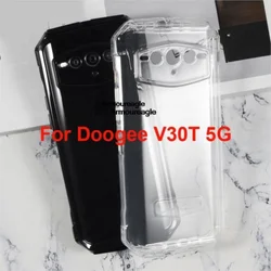Sleek Black Silicone Phone Case - Durable TPU Soft Cover & Bumper Shell Guard for Doogee V30 (Transparent)