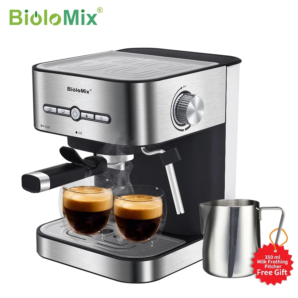 Doorzichtig hanger Mier Biolomix 20 Bar 1050W Semi Automatische Espressomachine Koffiezetapparaat  Met Melkopschuimer Cafetera Cappuccino Hot Water Stoom|Koffiemakers| -  AliExpress