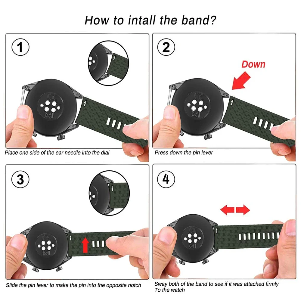 Versatile Silicone Sport Band - Premium Comfort and Durability for Smartwatches