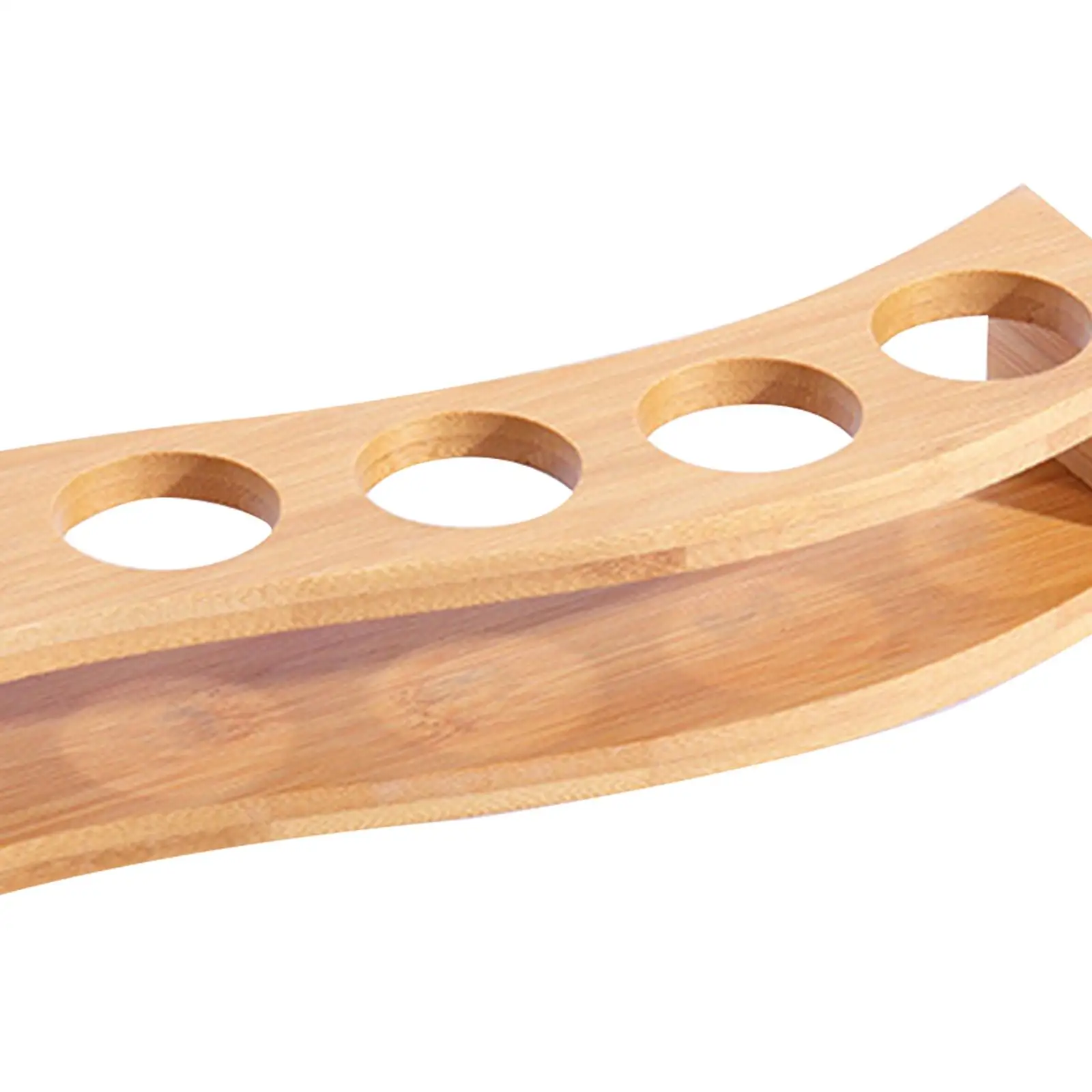 6 Holes Glass Holder Cup Rack Barware Accessories Organizer Serving Tray Kitchen Storage Wood for Club Party Bar Glass Cup Rack 5