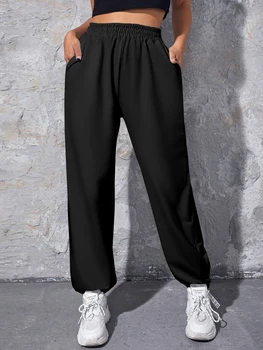 Comfy Women's Jogger Pants High Waist Baggy Sweatpants Daily Casual Trousers