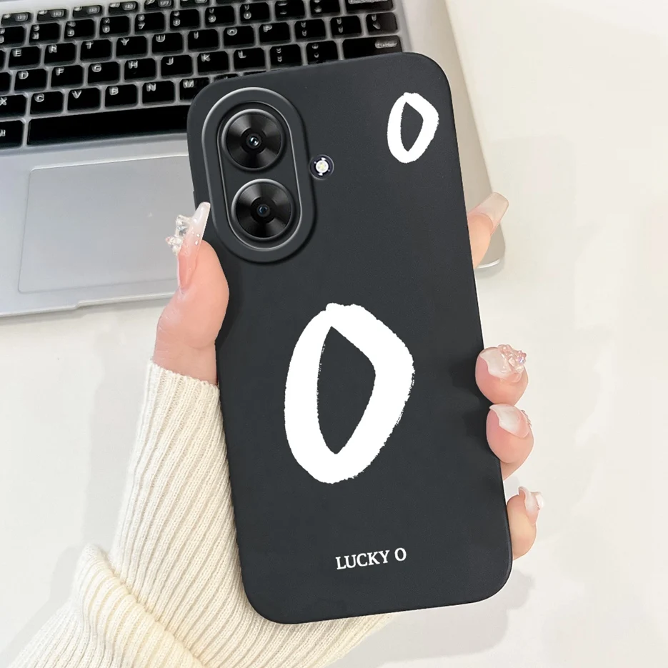 Cute Lucky Letters Soft Silicone Phone Case Cover - Stylish Protective s Coque