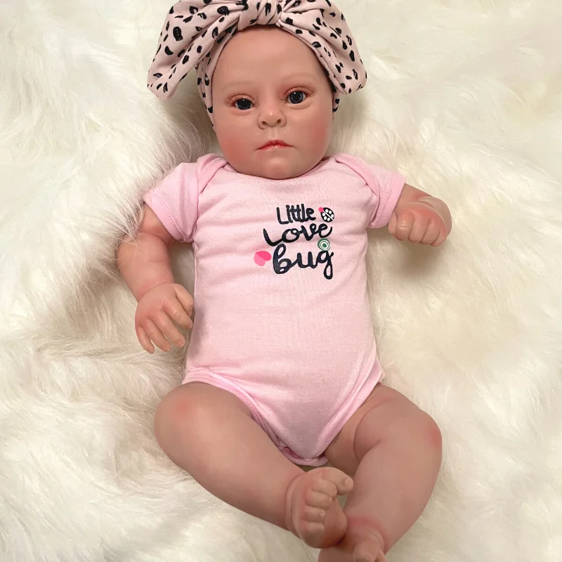 

50CM Reborn Baby Doll Girl So Adorable 3D Painting Bebe Reborn Toy Gift For Kids LOL