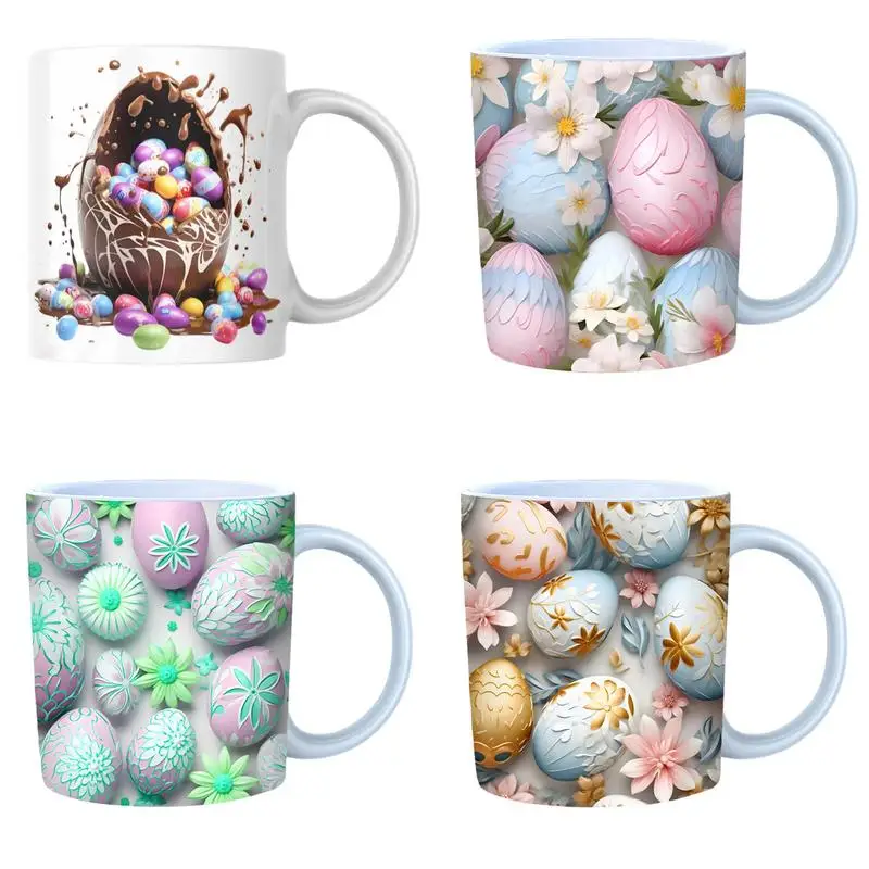 

Easter Coffee Mugs 350ml Multi Function Ceramic Mugs for Easter High Temperature Resistant 3D Mugs with C Shaped Handle for Wine