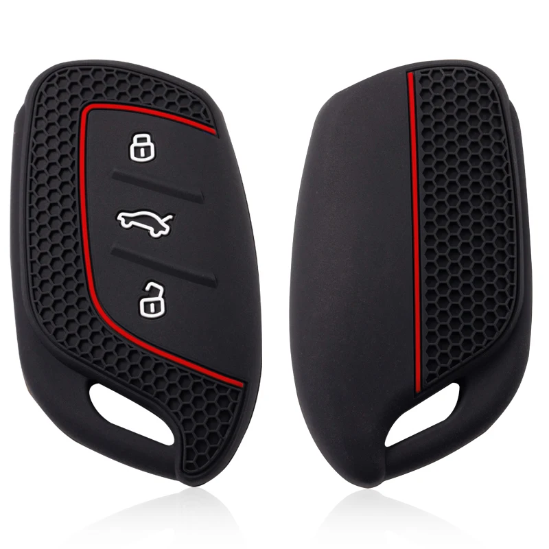 Silicone Fob Key Cover Case with 3 Buttons
