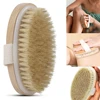 Wet and Dry Body Brush Exfoliator with Soft Bristles Body Scrub Brush for Cellulite and Lymphatic Bath Shower Skin Care Tool 1