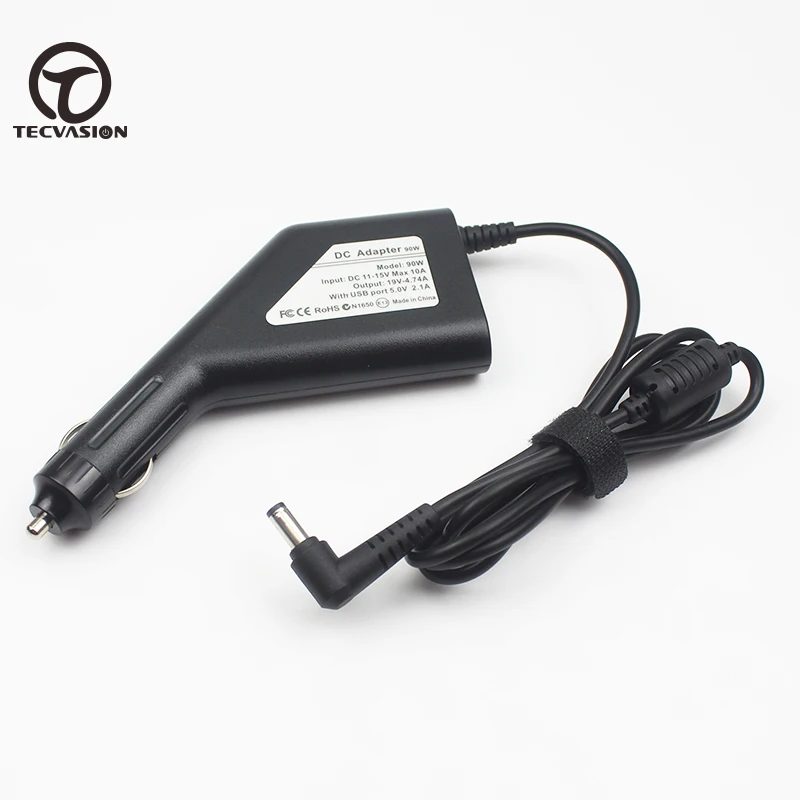 

Laptop Adapter Car Charger 19V 4.74A 90W 5.5*2.5mm For Asus A46C X43B A8J K52 A8F W7 Toshiba/Lenovo with USB Charging for Phone