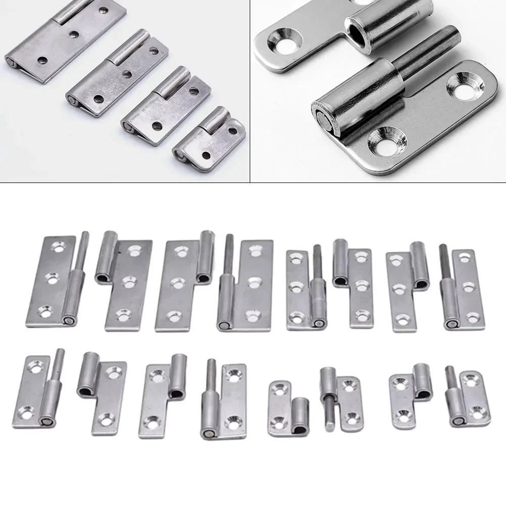 Detachable Hinge 2/2.5/3/4 Inch Stainless Steel Flag Shape Hinge For Aluminum Door Bathroom Slip Joint Removable Hardware stainless steel hinges door hinges