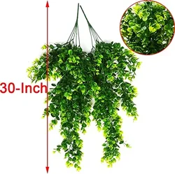 Lush 32-Inch Faux Boston Fern Garland for Indoor & Outdoor Decor (EUCALYPTUS)