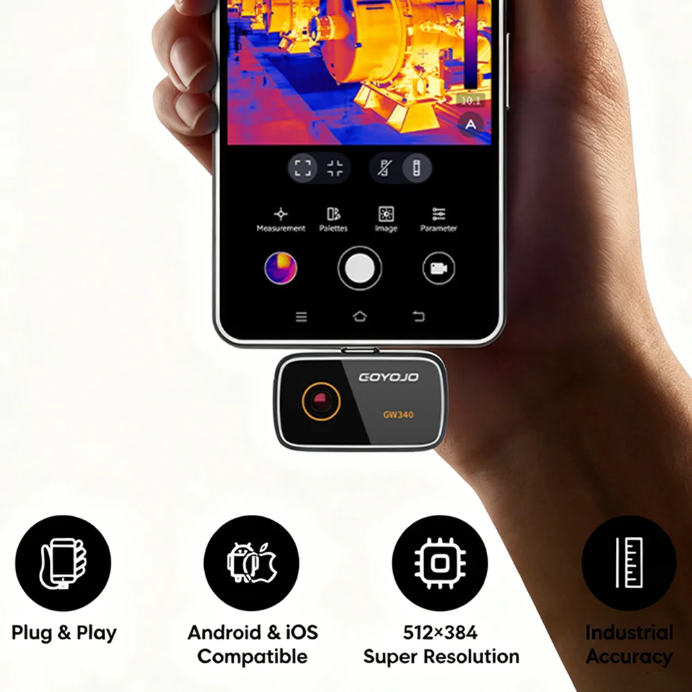 Новый GW340 Тепловизор для обработки телефона, ремонт электроники Android Type-C IOS тепловизор для смартфона тепловизор строительный