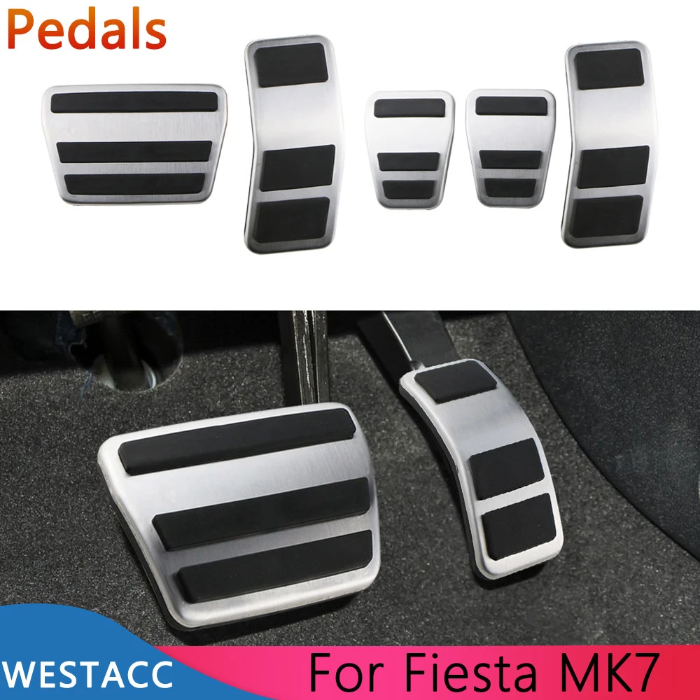 Stainless Steel Car Pedals for Ford Fiesta Mk7 2007 2008 2009 2010 2011