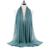 Femmes musulmanes en mousseline de soie Hijab châles écharpe Modal coton Jersey Hijabs plaine douce pour femme musulman Voile bandeau 70*180 cm islamique