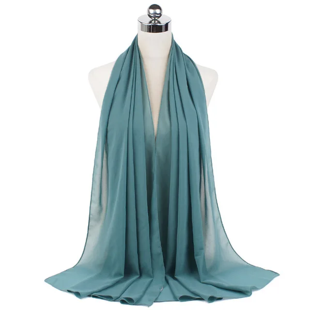 108144-748f31.jpg Femmes musulmanes en mousseline de soie Hijab châles écharpe Modal coton Jersey Hijabs plaine douce pour femme musulman Voile bandeau 70*180 cm islamique