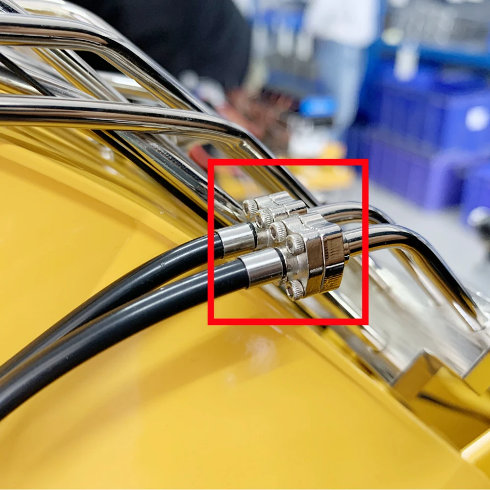 Kabolite K970 Oil Pipe Flange Fitting 1/14 Rc Hydraulic Excavator Metal Engineering Model Modification Accessories