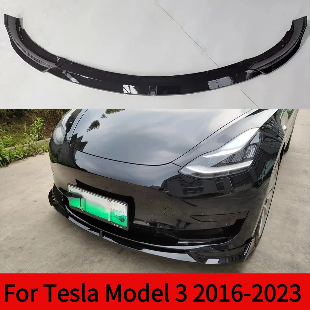 

Front Bumper Lip Chin Diffuser Body Kit Spoiler Deflector Tuning Accessories For Tesla Model 3 Y 2017+ 2019 2020 2021 2022 2023