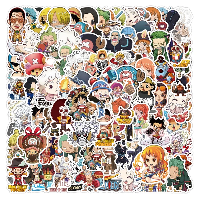 Autocollant One Piece, 100PCS Stickers One Piece, Anime Graffiti