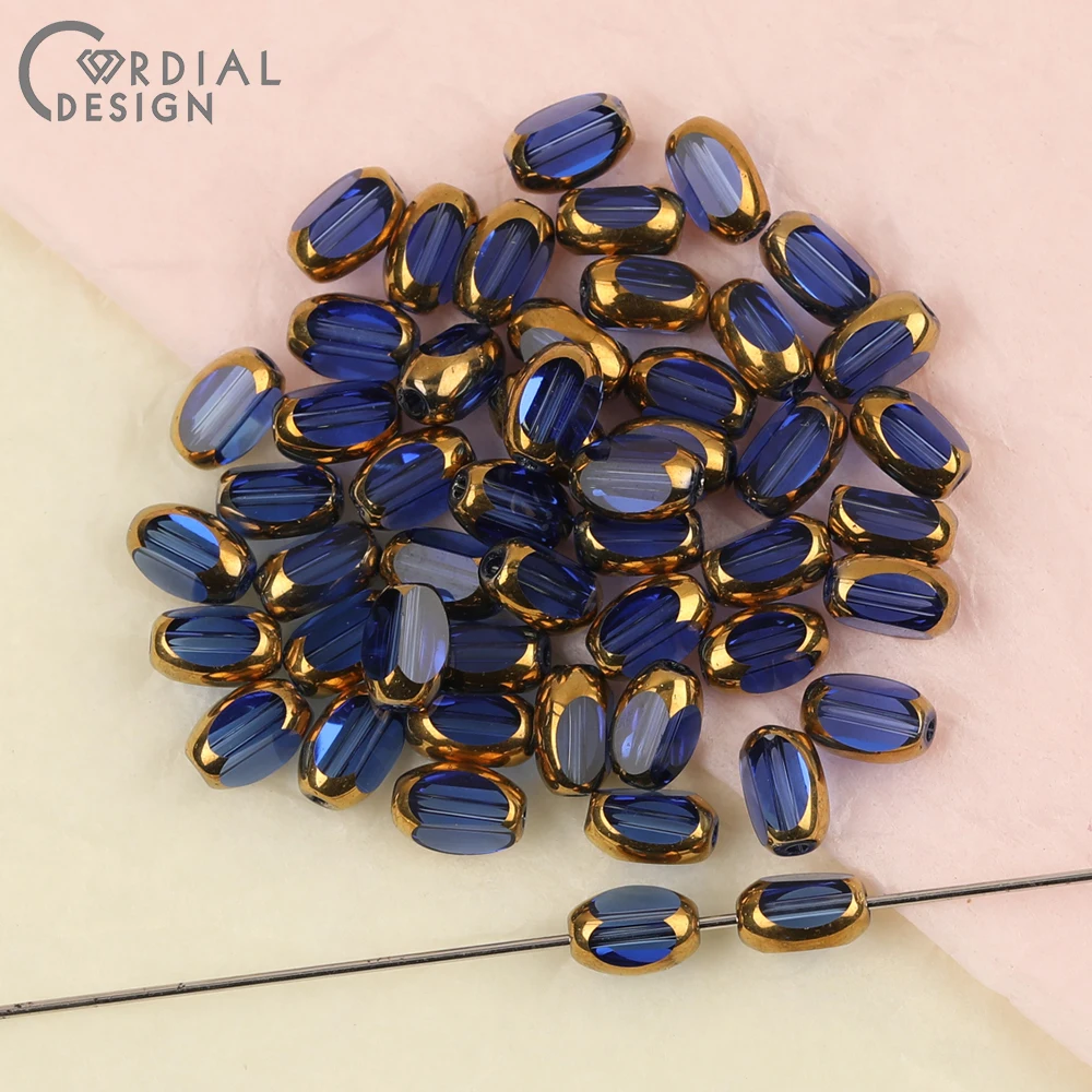 Cordial Design 4*7MM 500pcs Beads Making/Aurora Effect/DIY Making/Glass Bead/Oval Shape/Jewelry Findings & Components/Hand Made - cordial