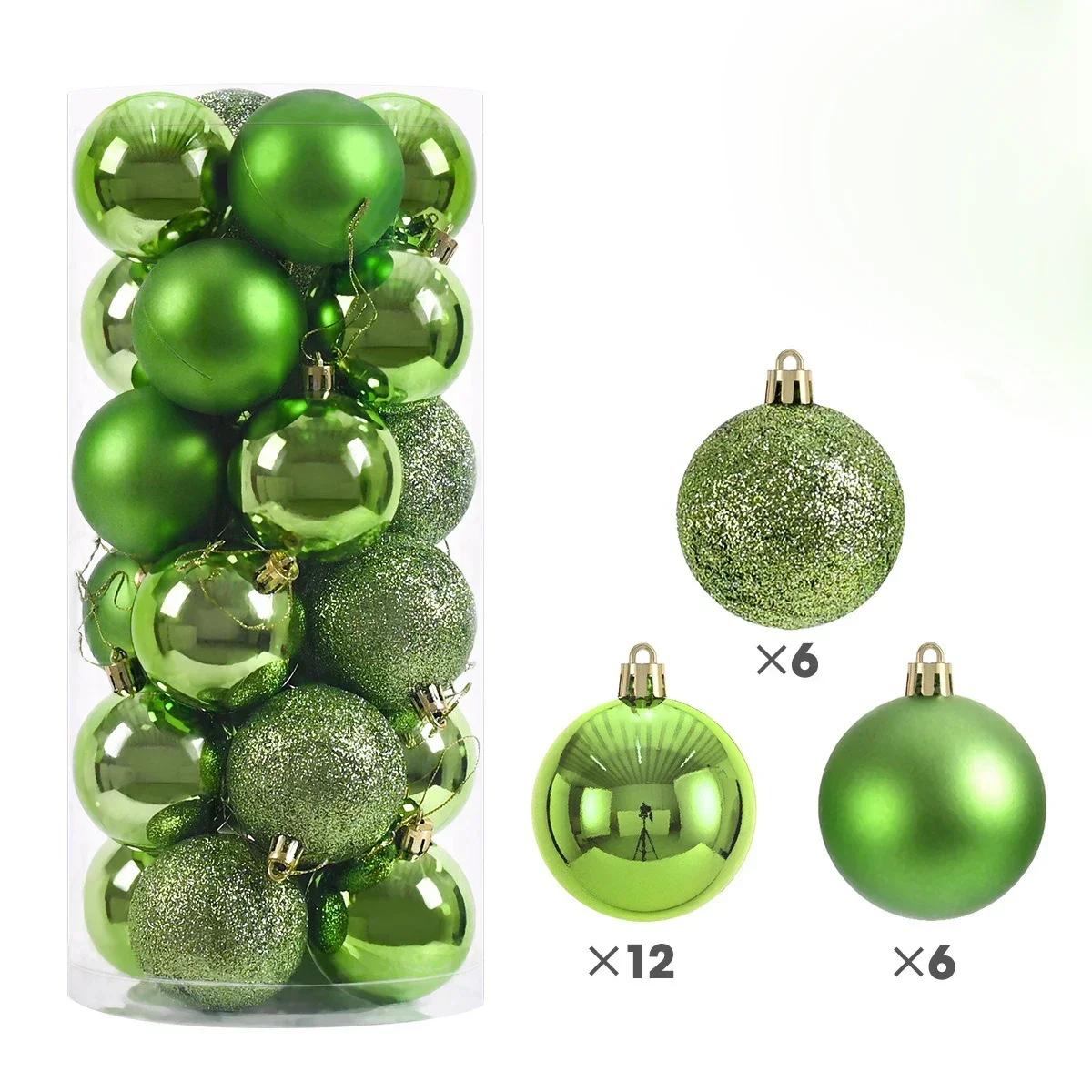 thumbnail image 1 of 24 bolas navideñas de 3/4/6 cm, bolas grandes para árbol de Navidad, adornos colgantes para decoración de fiestas, regalos de Navidad de Año Nuevo 2025, accesorios, 1 of 5