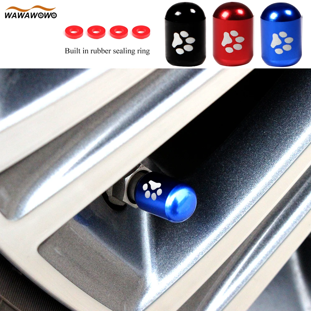 

4Pcs/Set Universal Car Wheel Tire Valve Stem Caps Dust Proof Accessories Aluminum Alloy for Bike Car Trucks Motorbike Bicycle